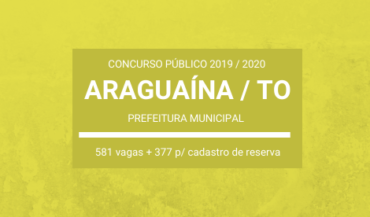 Saiu Edital Do Concurso P Blico Da Prefeitura De Aragua Na To