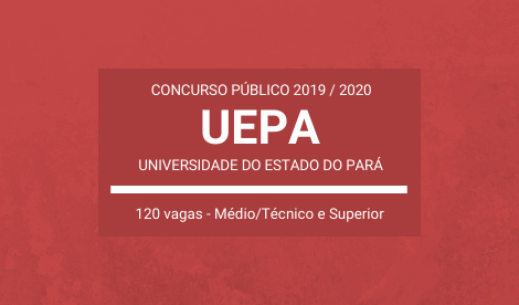 Aberto Concurso Público da UEPA – 2019/2020: oportunidades de Níveis Médio e Superior