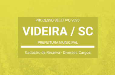 Processo Seletivo Público em Diversos Cargos da Prefeitura de Videira / SC – 2020