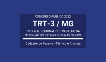 Saiu O Edital Do Concurso De Técnico E Analista Judiciário Do TRT-3 ...