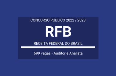 Aberto Concurso Público com 699 vagas em Cargos de Auditor e Analista da RFB – 2022 / 2023