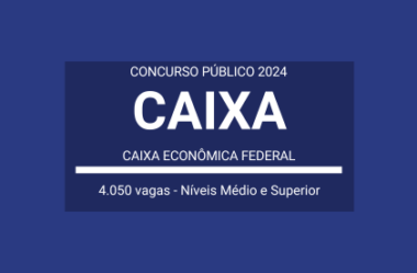 Concurso Aberto com 4 mil vagas de Níveis Médio e Superior da CAIXA 2024
