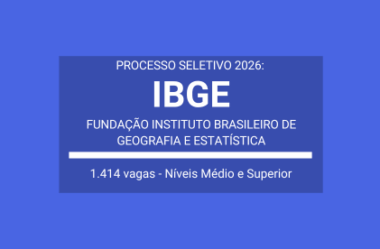 Processo Seletivo IBGE 2026: novo edital Analista Censitário e Agente Censitário Qualidade